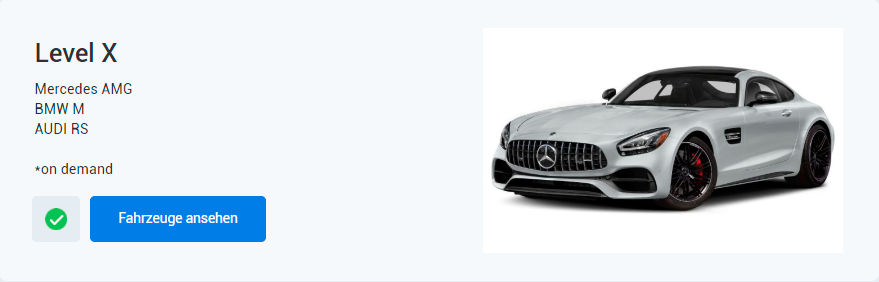 EXW Auto Programm Level X > Mercedes AMG, BMW M AUDI RS